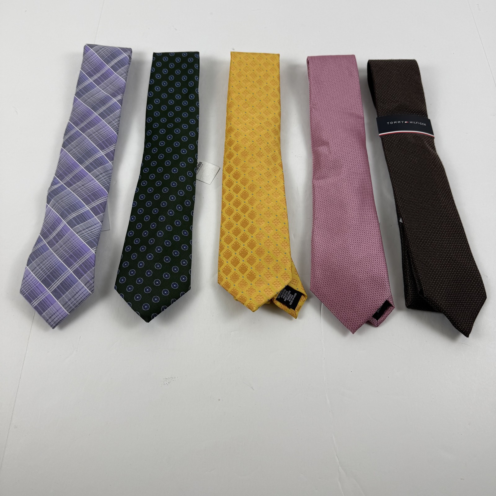 Tommy, Calvin Klein, PE, MK Lot of 5 Premium Silk Polyester Ties Assorted-OS