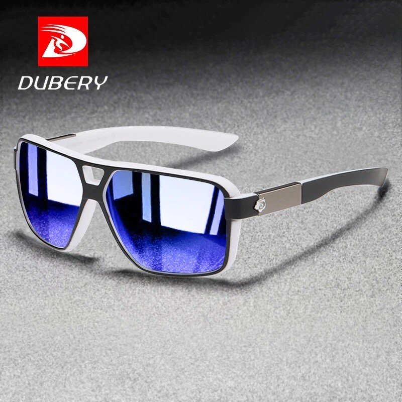 DUBERY Men Sport Polarized Oversize Sunglasses Square Driving Fishing Glasses