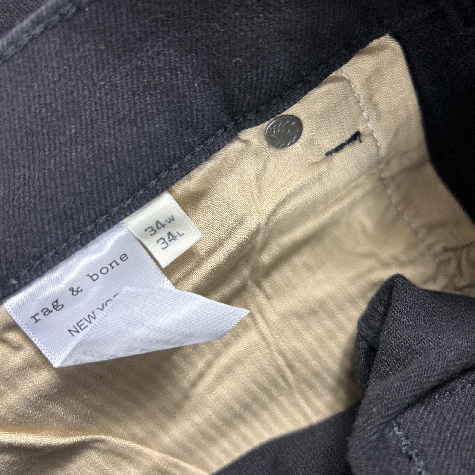 Rag & Bone Jeans Bootcut 34 x 34 Black Cotton Spandex NWT MSRP $198