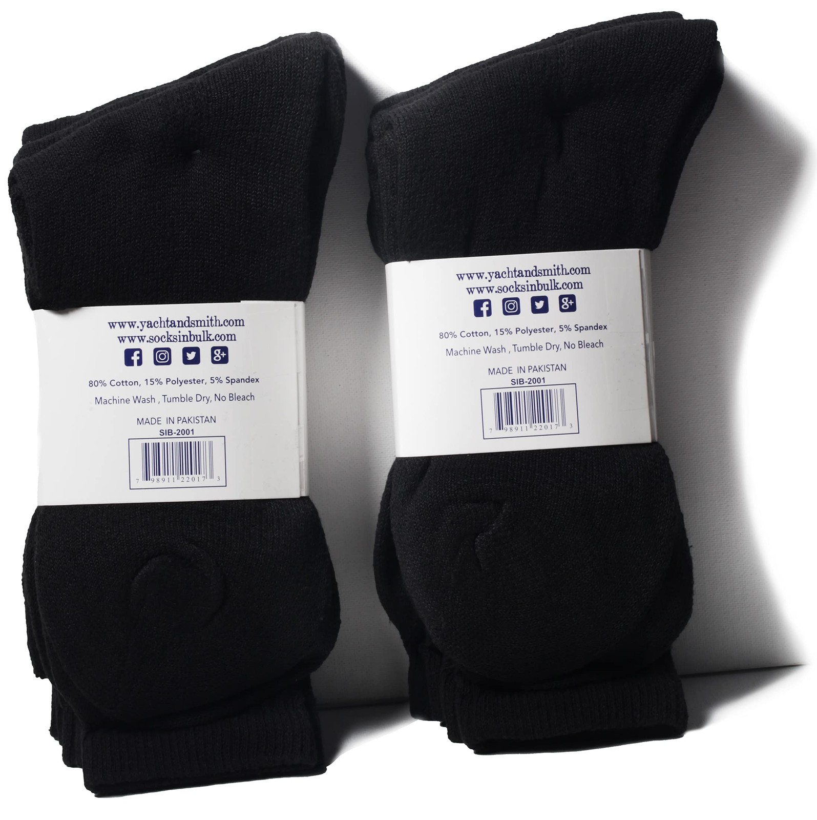 Heavy Duty Cotton Crew Socks Unisex Kids Bulk Wholesale Sock(10-13,240 Pk Black)