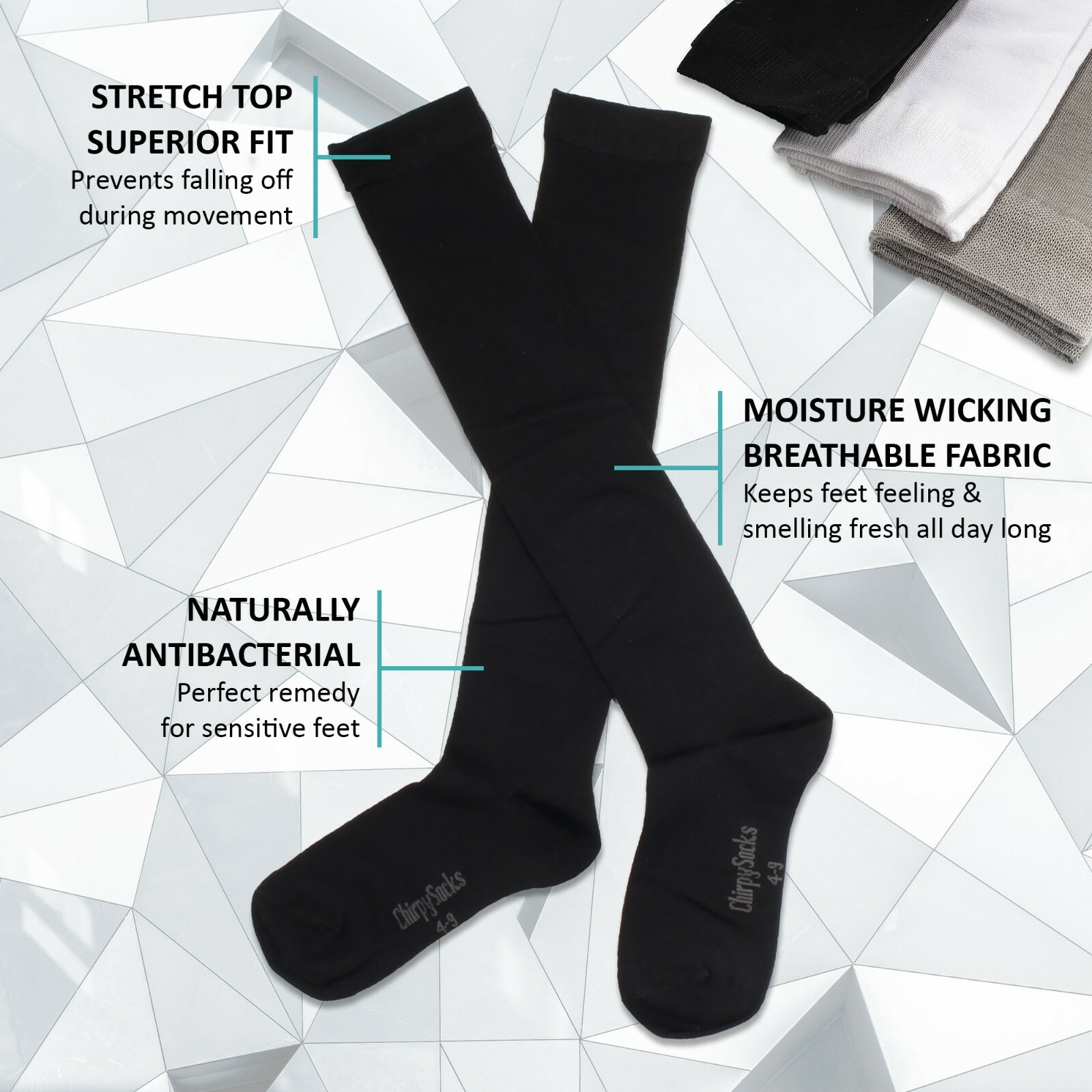Women’s Bamboo Knee High Trouser Socks – Rayon from Bamboo Casual Dress 3 Pair