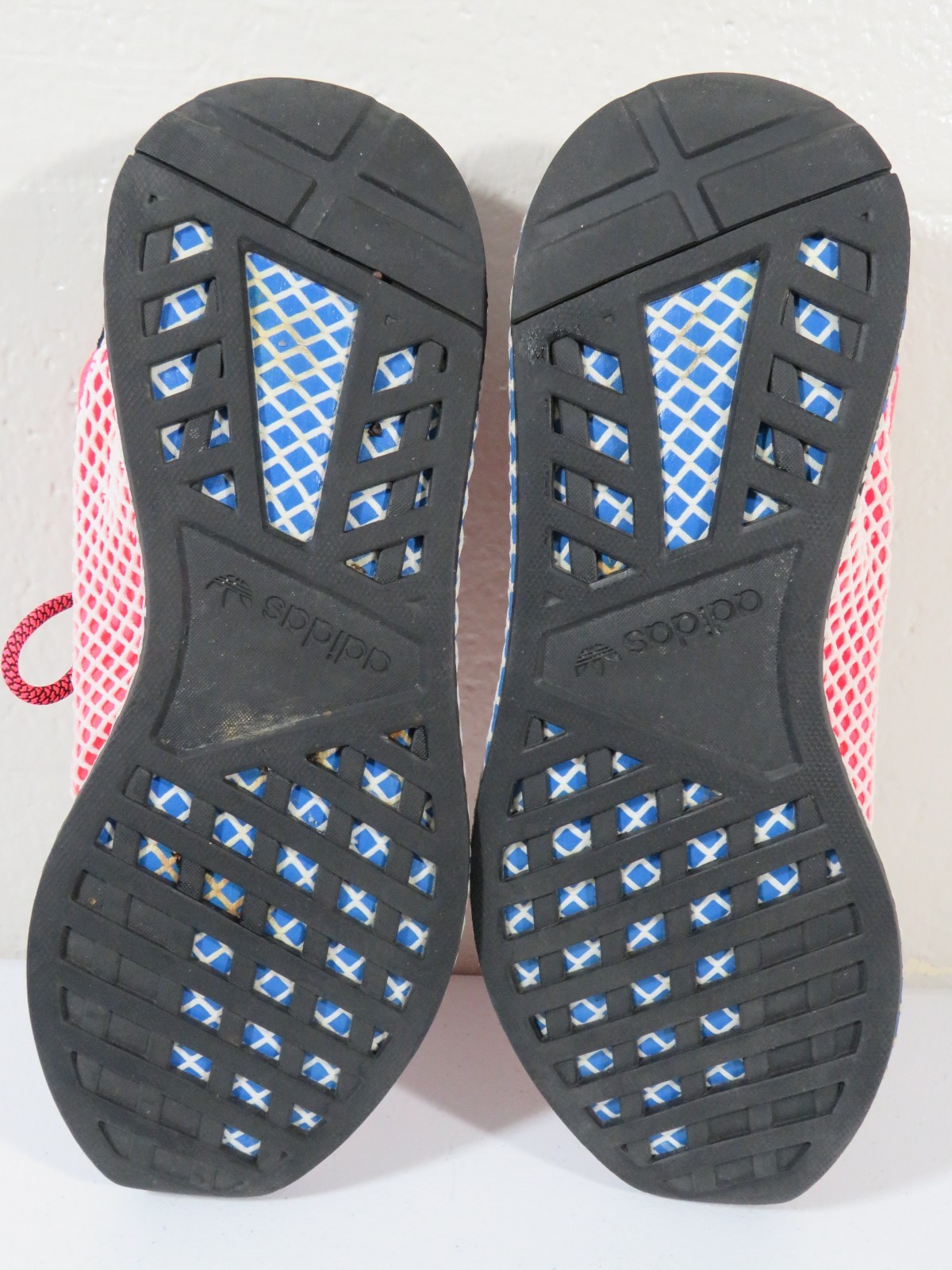 adidas Deerupt Runner Solar Red Bluebird Mesh Men’s Size 11.5 Sneakers CQ2624