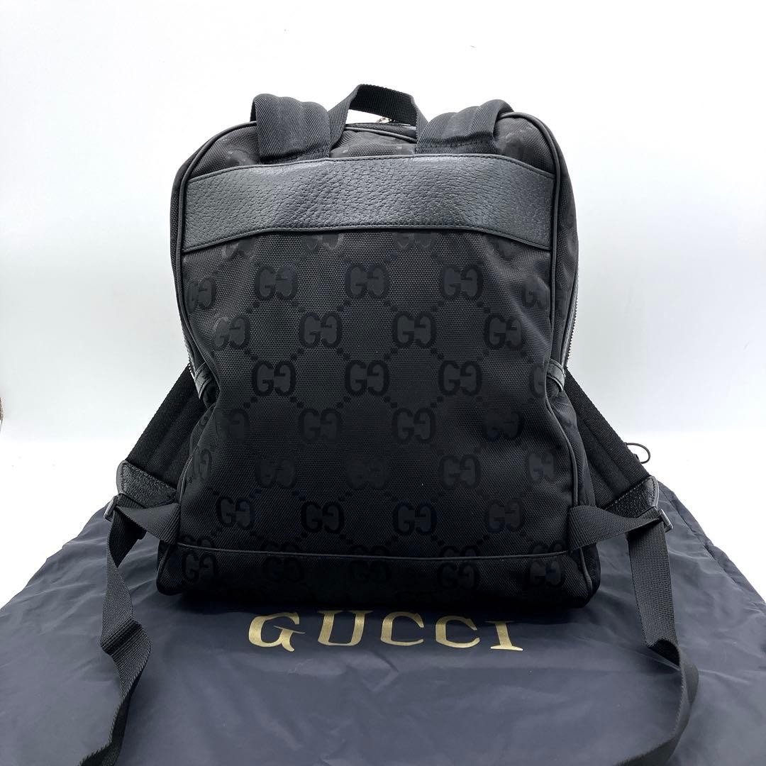 GUCCI Off The Grid backpack GG pattern nylon black Gift Present 0629b