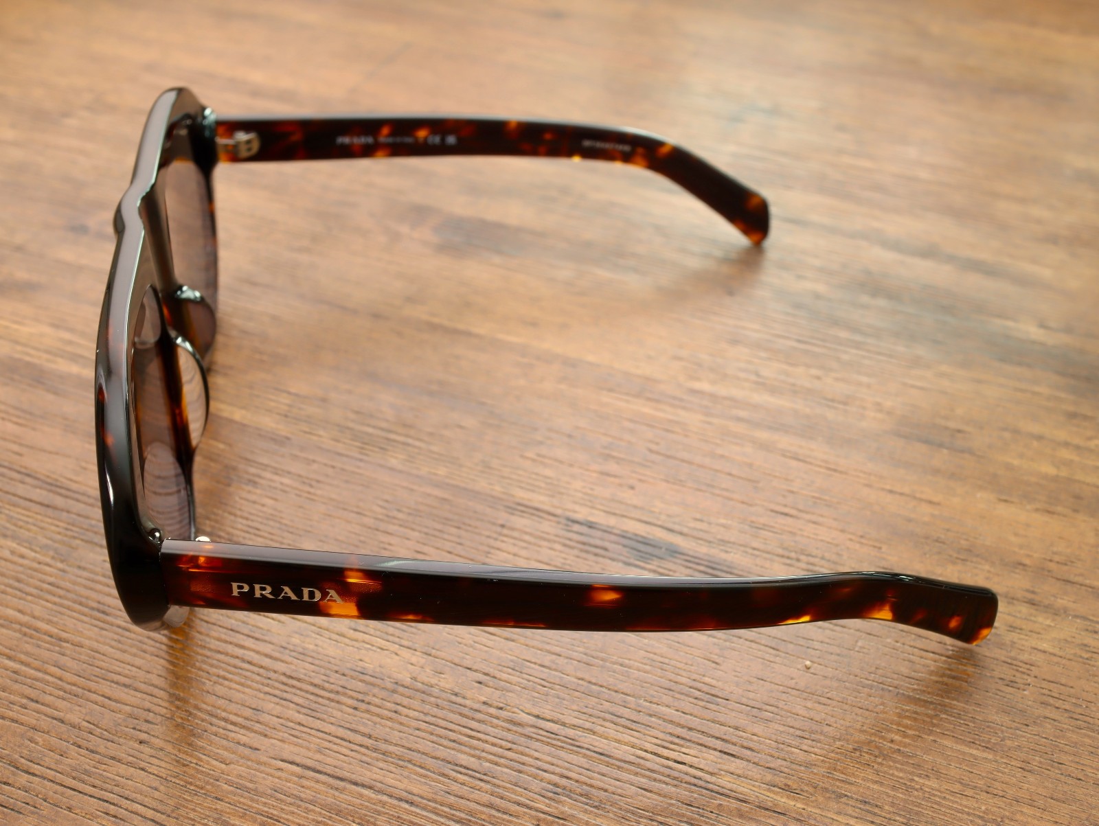 Prada PR C05 57mm Aviator Sunglasses in Tortoise and Gray Lens