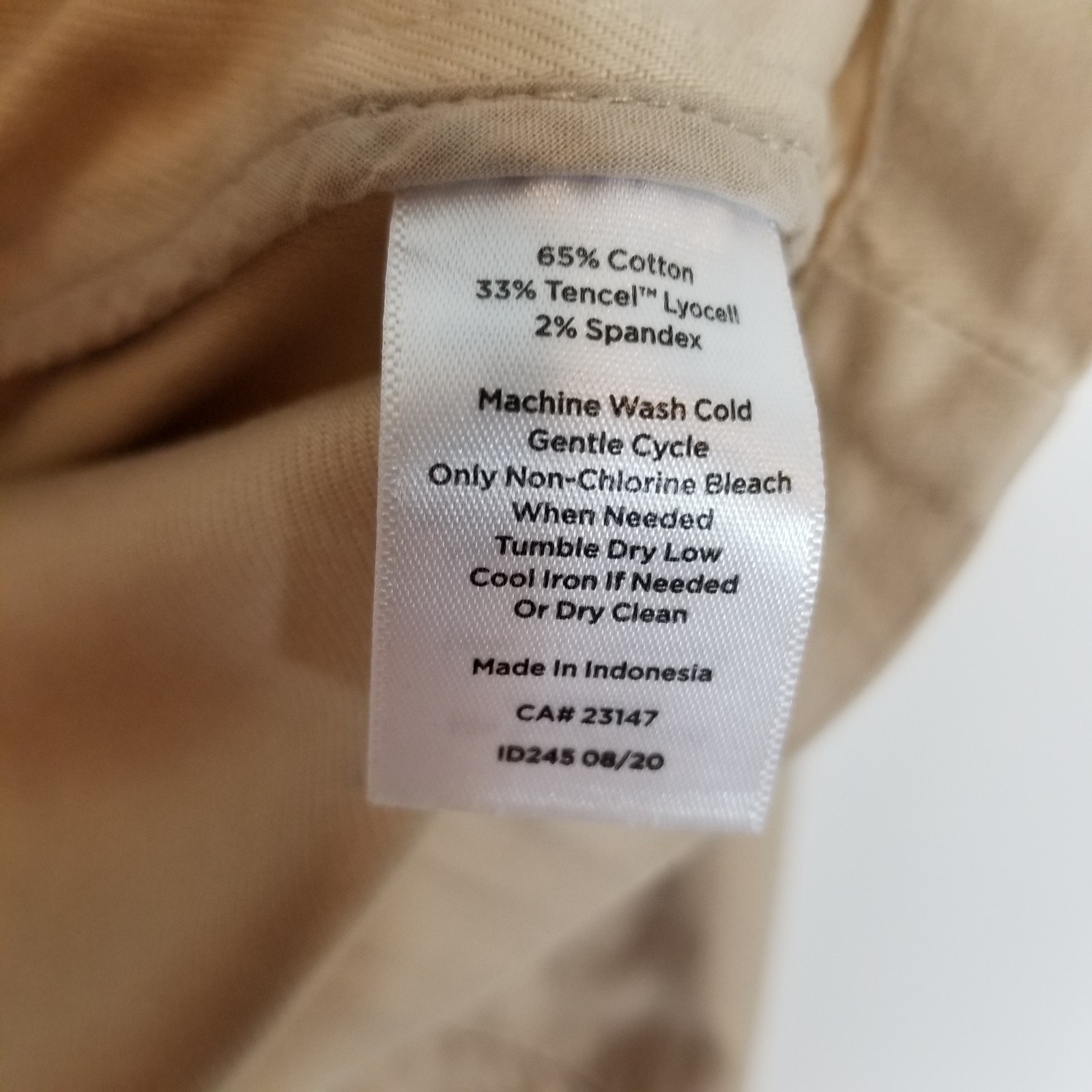 Talbots Womens Safari Jacket Sz M Beige Flap Pockets Stretch Drawstring Button