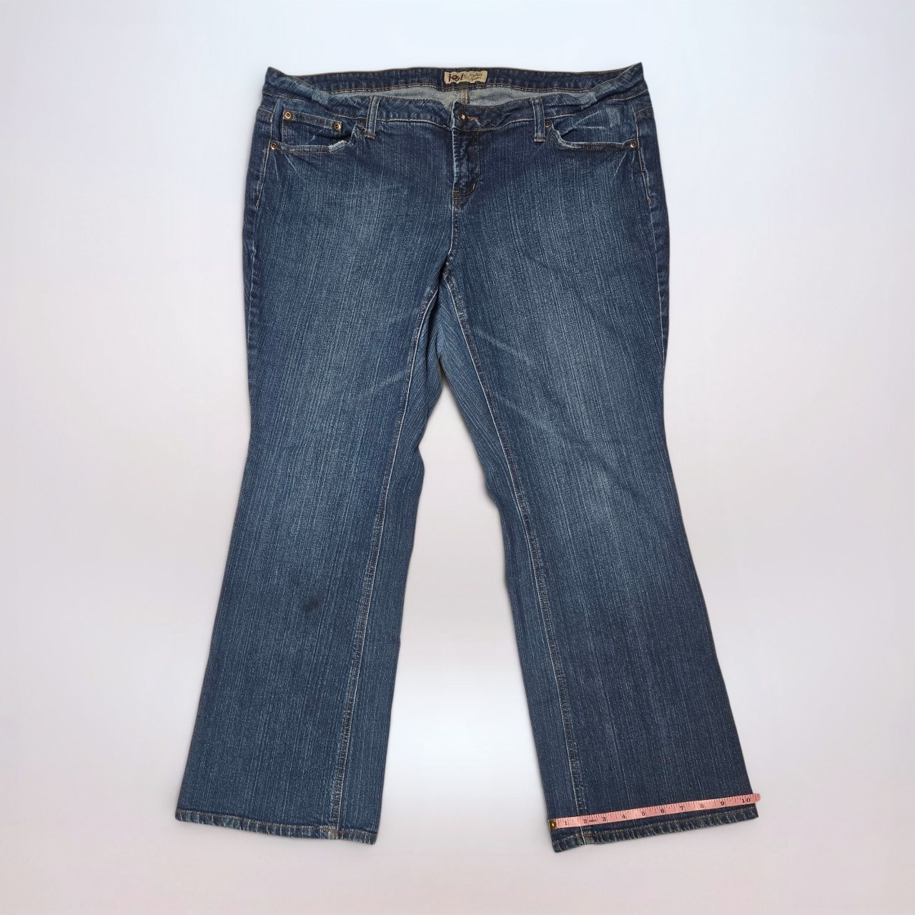 Vintage Y2K L.e.i. Sophia Hiphugger Bootcut Flared Dark Wash Blue Jeans Size 20