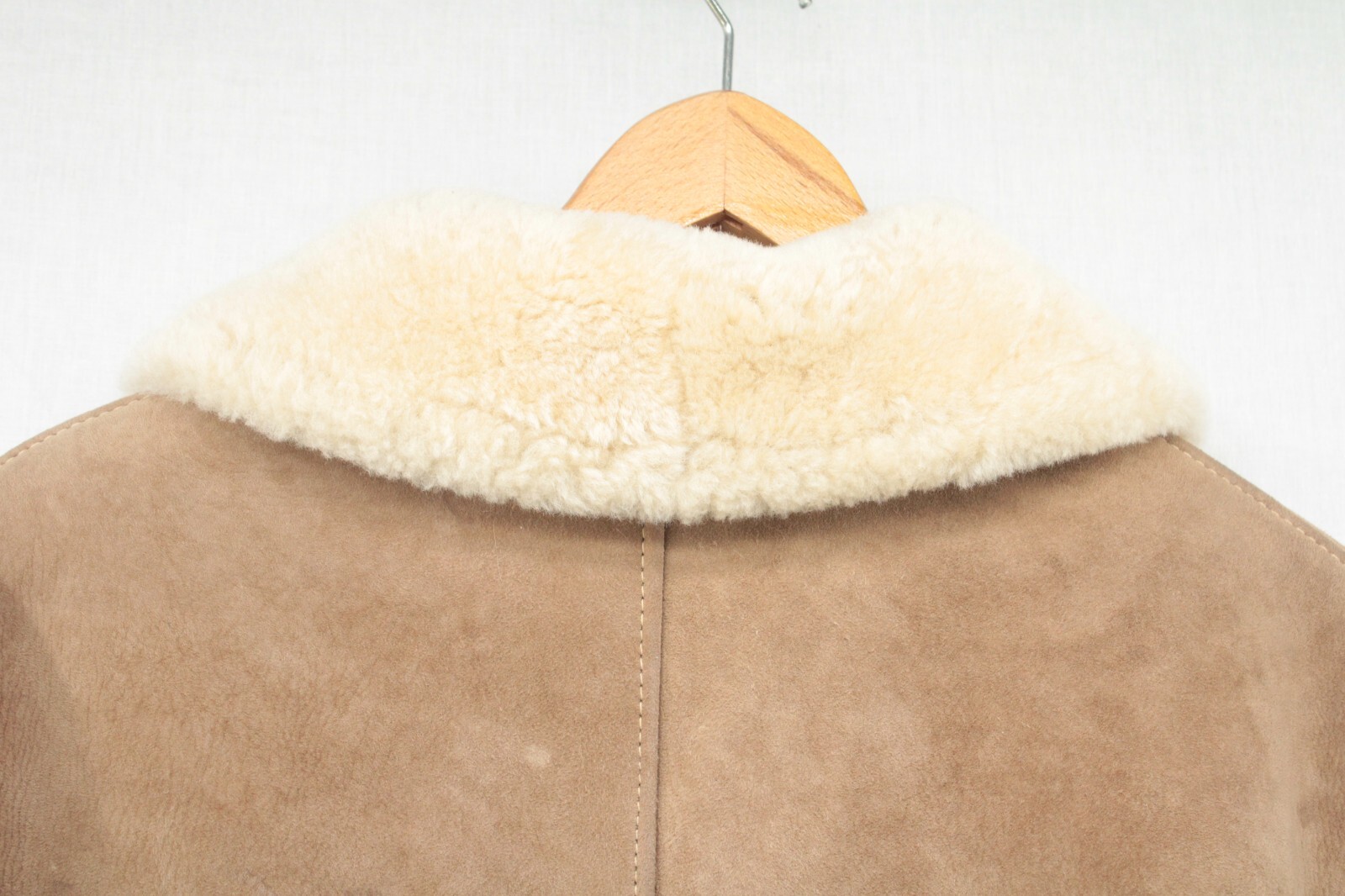 VTG Sheepskin Shearling Suede Coat Jack Henry Yellowstone Cabincore Men L 42 Tan
