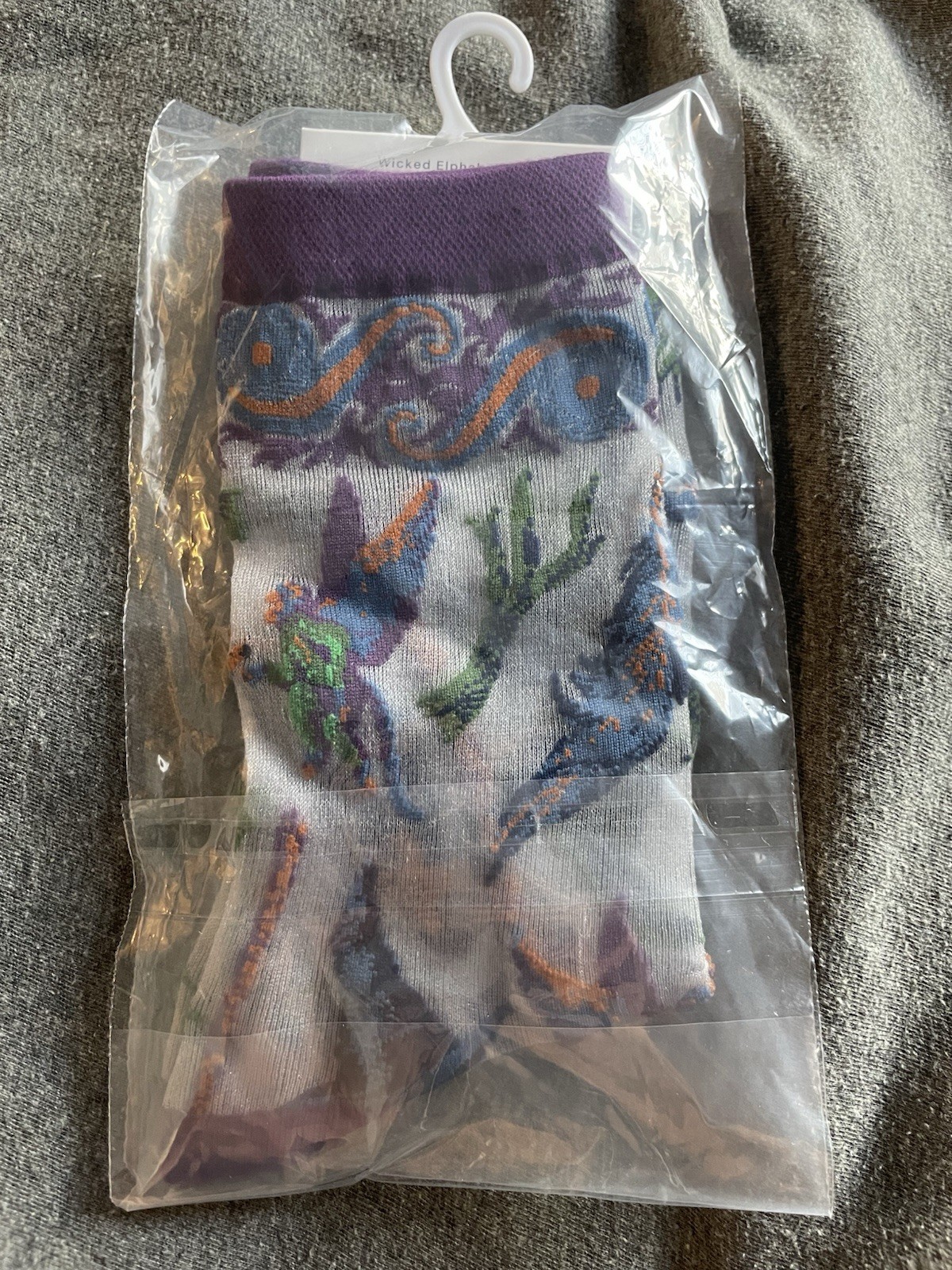 Wicked Elphaba’s Power Shimmer Sheer Crew Sock Brand Sock Candy Fits US W 5.5-10