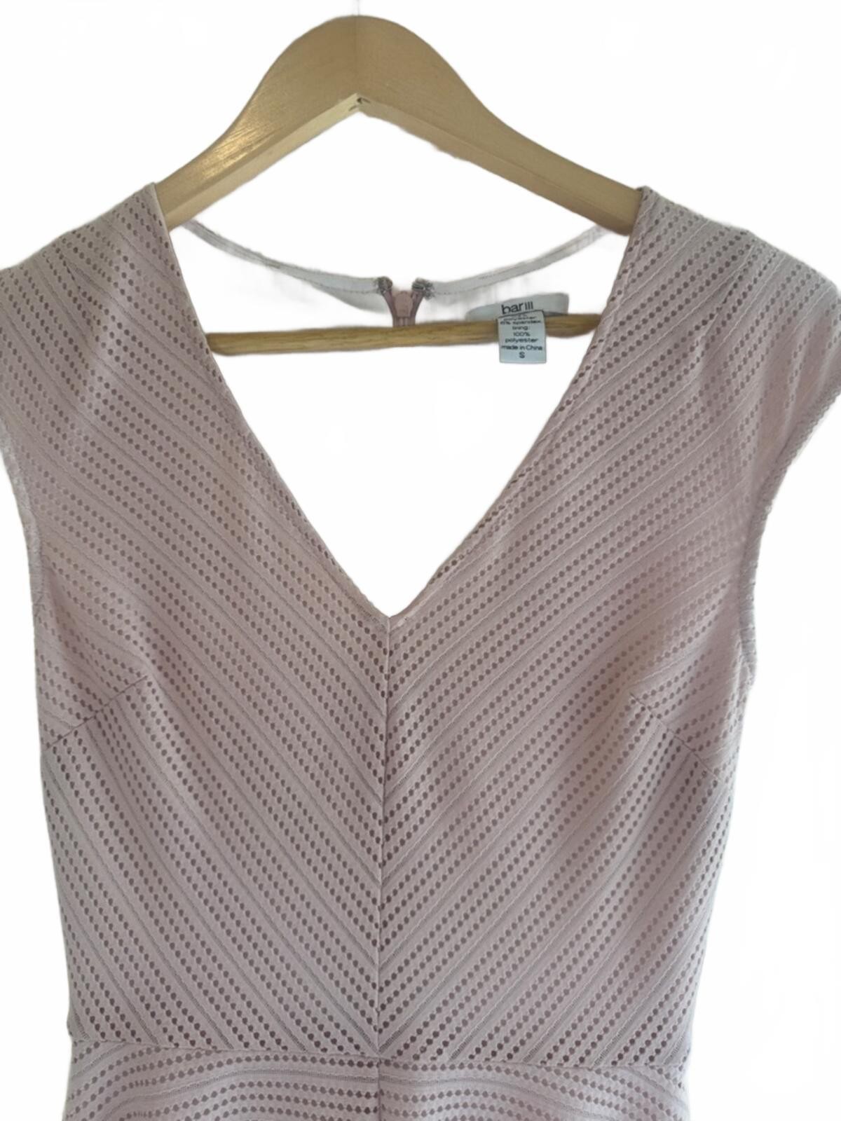 Bar III Summer Fit & Flare V Neck Peach Knit Dress Size Small