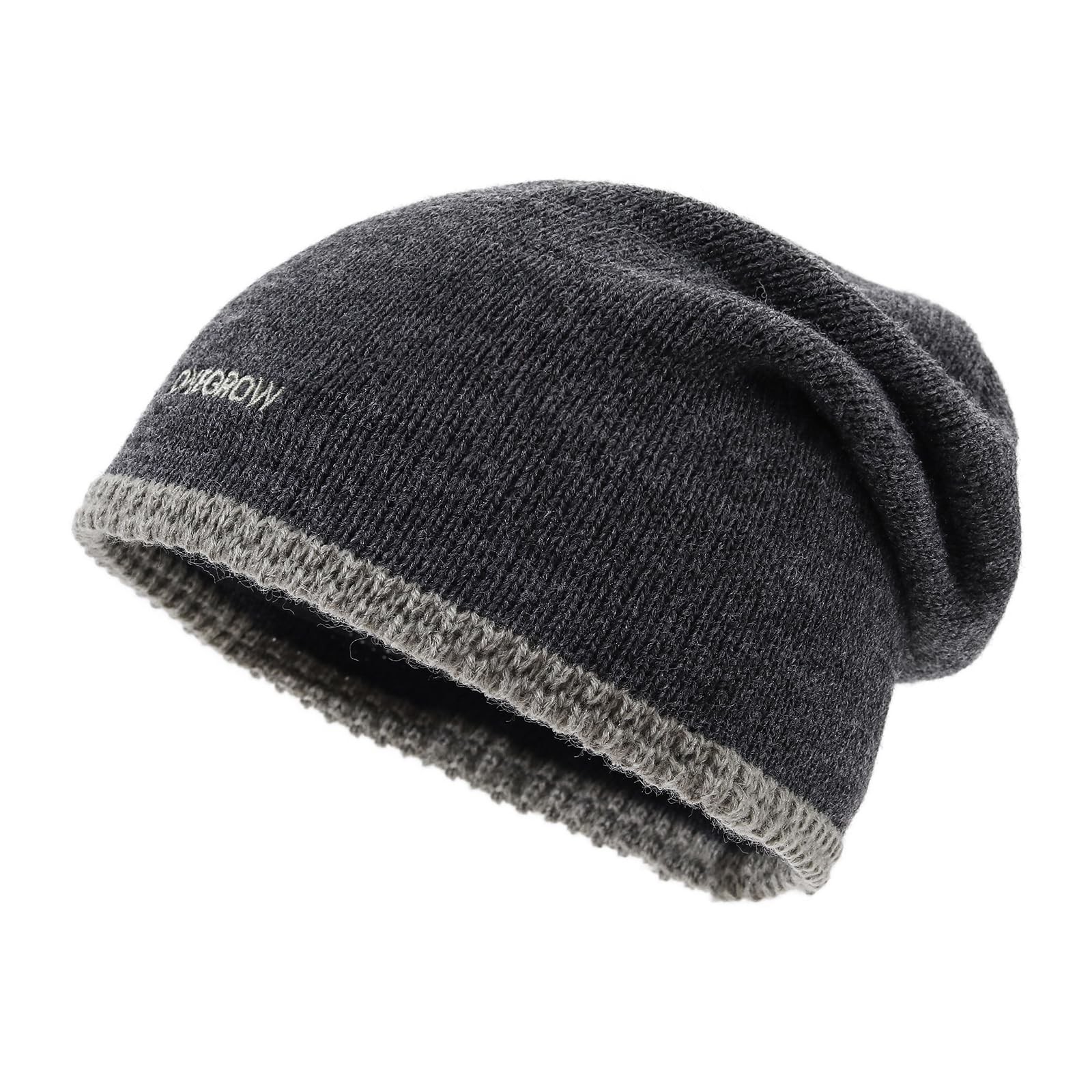 Slouchy Beanies for Women Men Winter Knitted Beanie Lightweight Knit Hat Cuff…