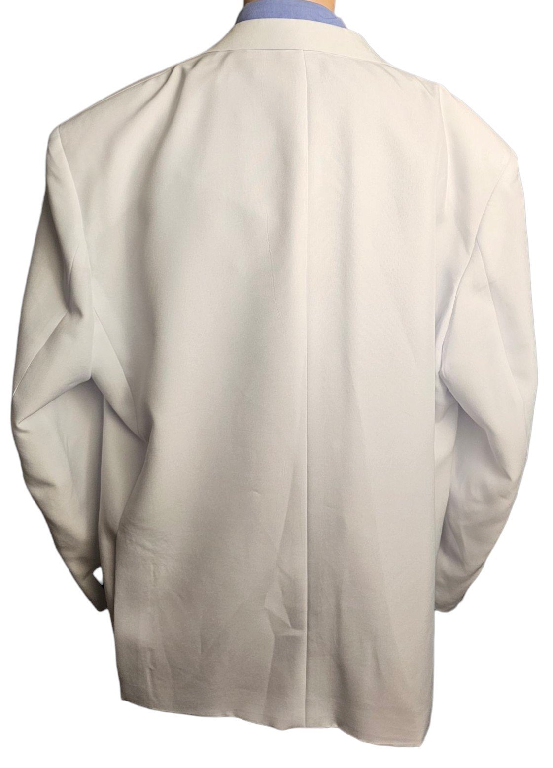 Vittorio St. Angelo White Suit Split Collar 2 Button 54R Pants 48×26 Formal NWT