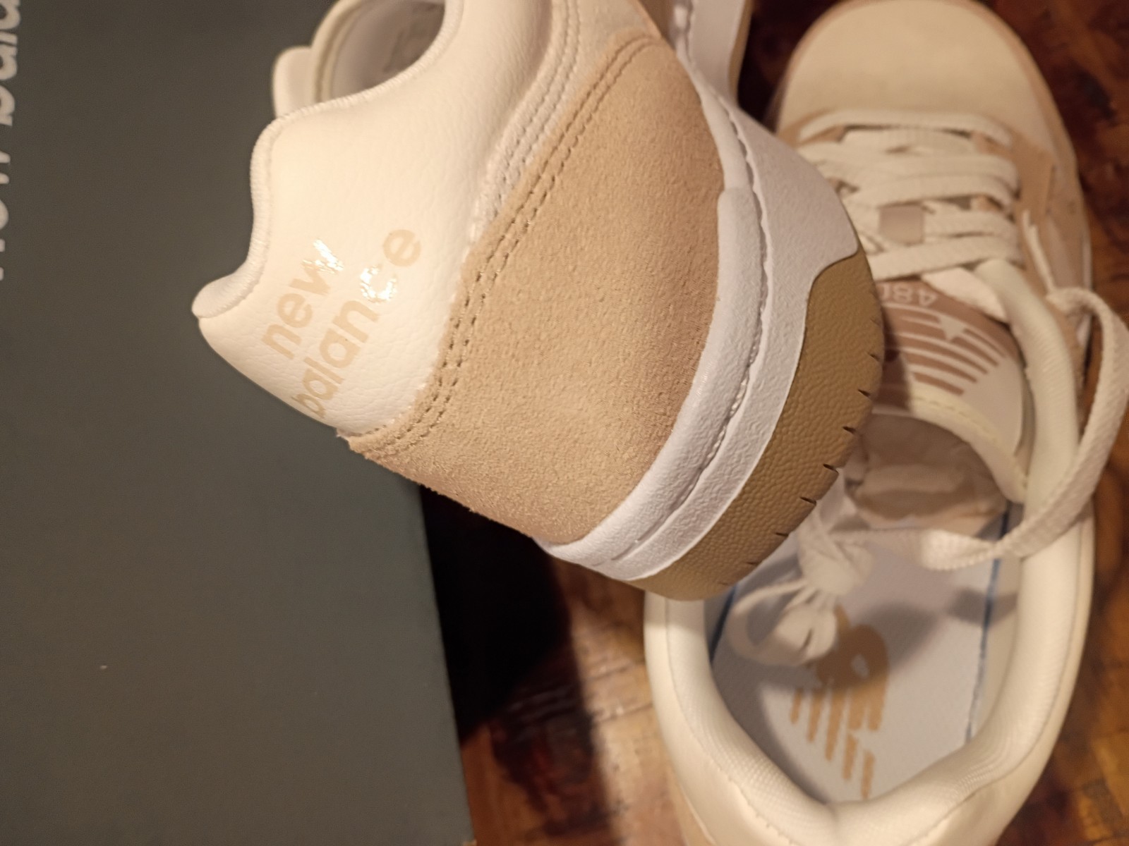 Mens New Balance 480 BB480LEA Brown Beige Suede Court / Casual Sneaker Sz 9.5