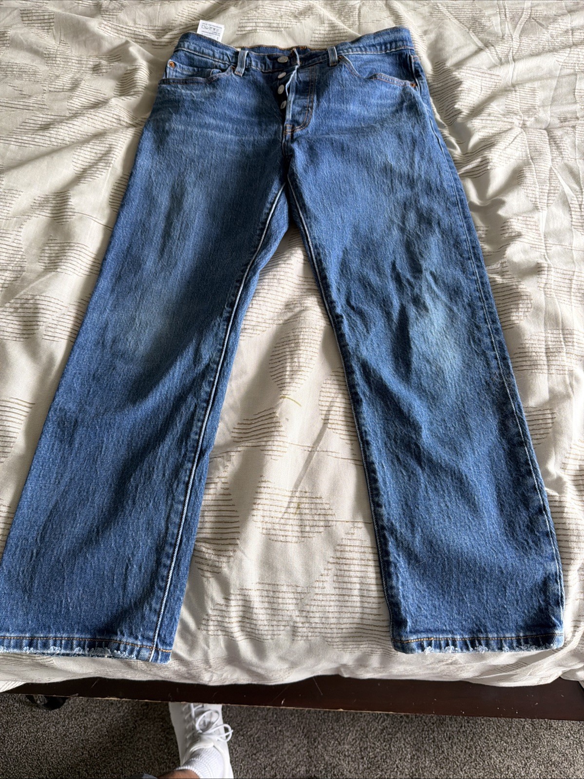 Levi’s Premium 501 Original Cropped Jeans Medium Wash W28 L26