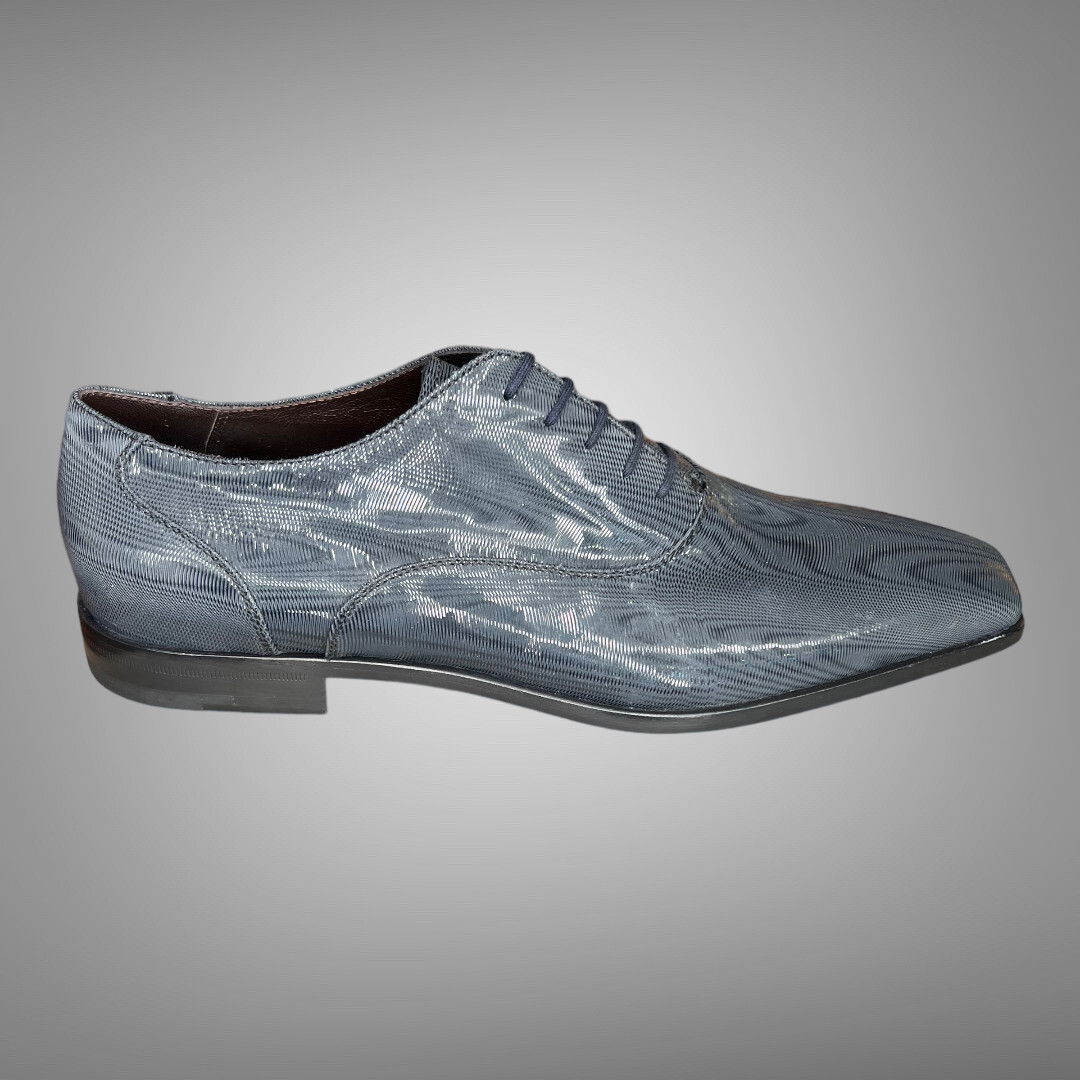 CESARE PACIOTTI MOIRE PATTERN LEATHER OXFORDS SHOES US 8