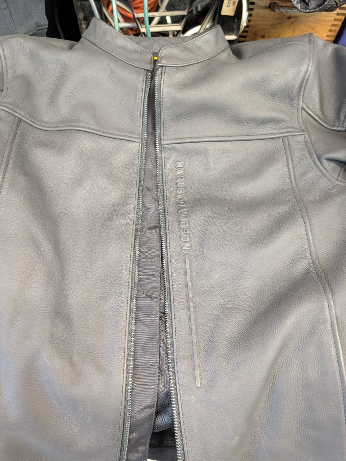 Men’s H-D Leather Riding Jacket Part Number: 97015-25VM