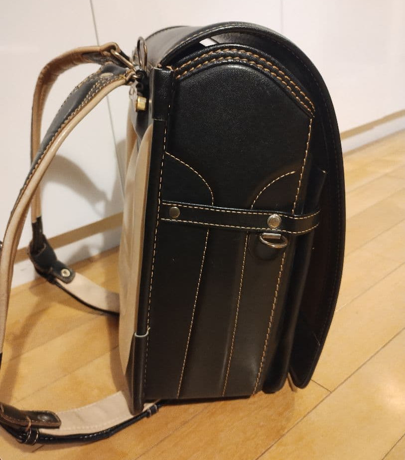 Tsuchiya Kaban Randoseru Leather Backpack Black Antique Model School Bag Japan