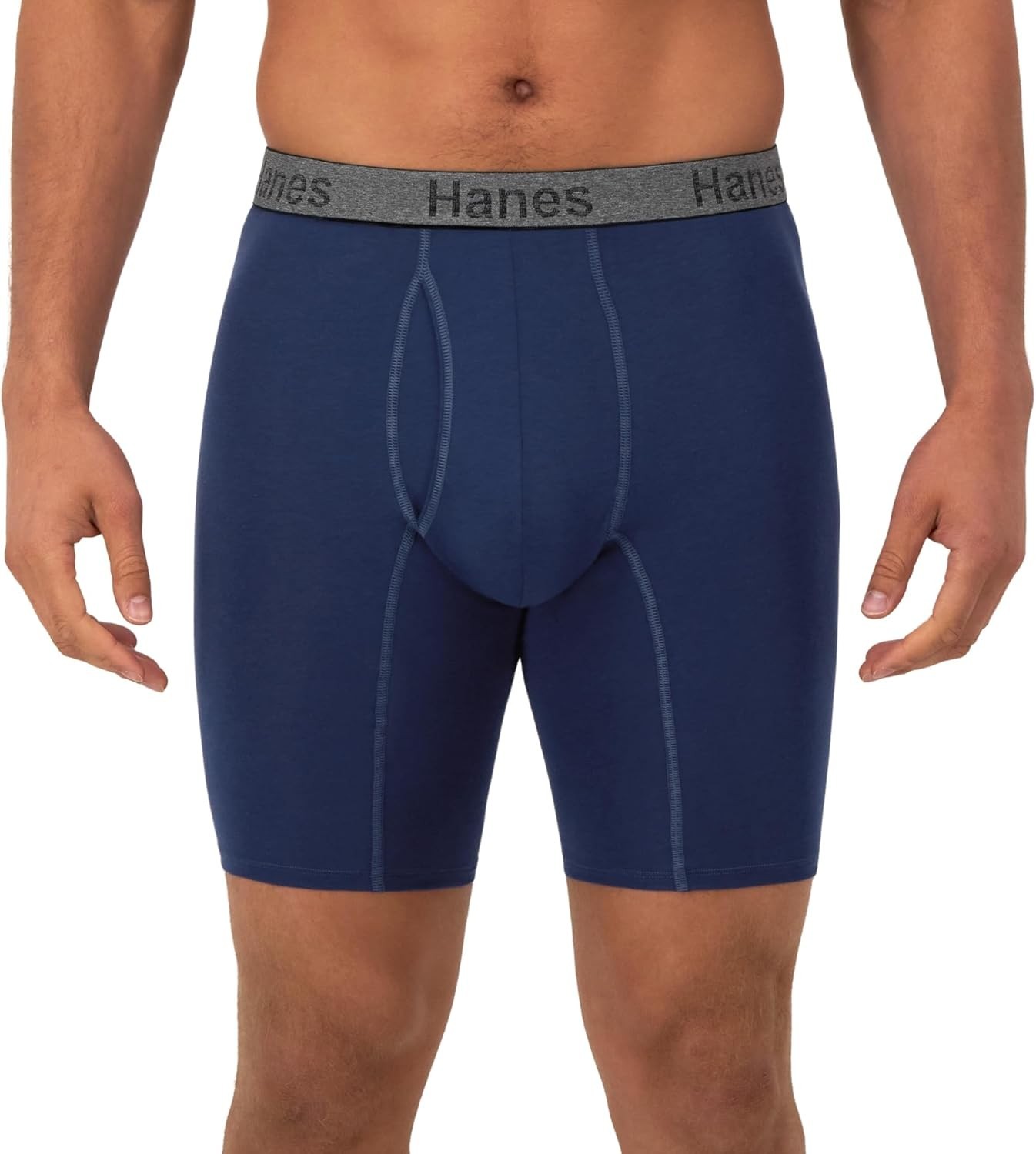 Hanes Mens 3 Pack Comfort Flex Fit Stretch Brief Small Gray Blue