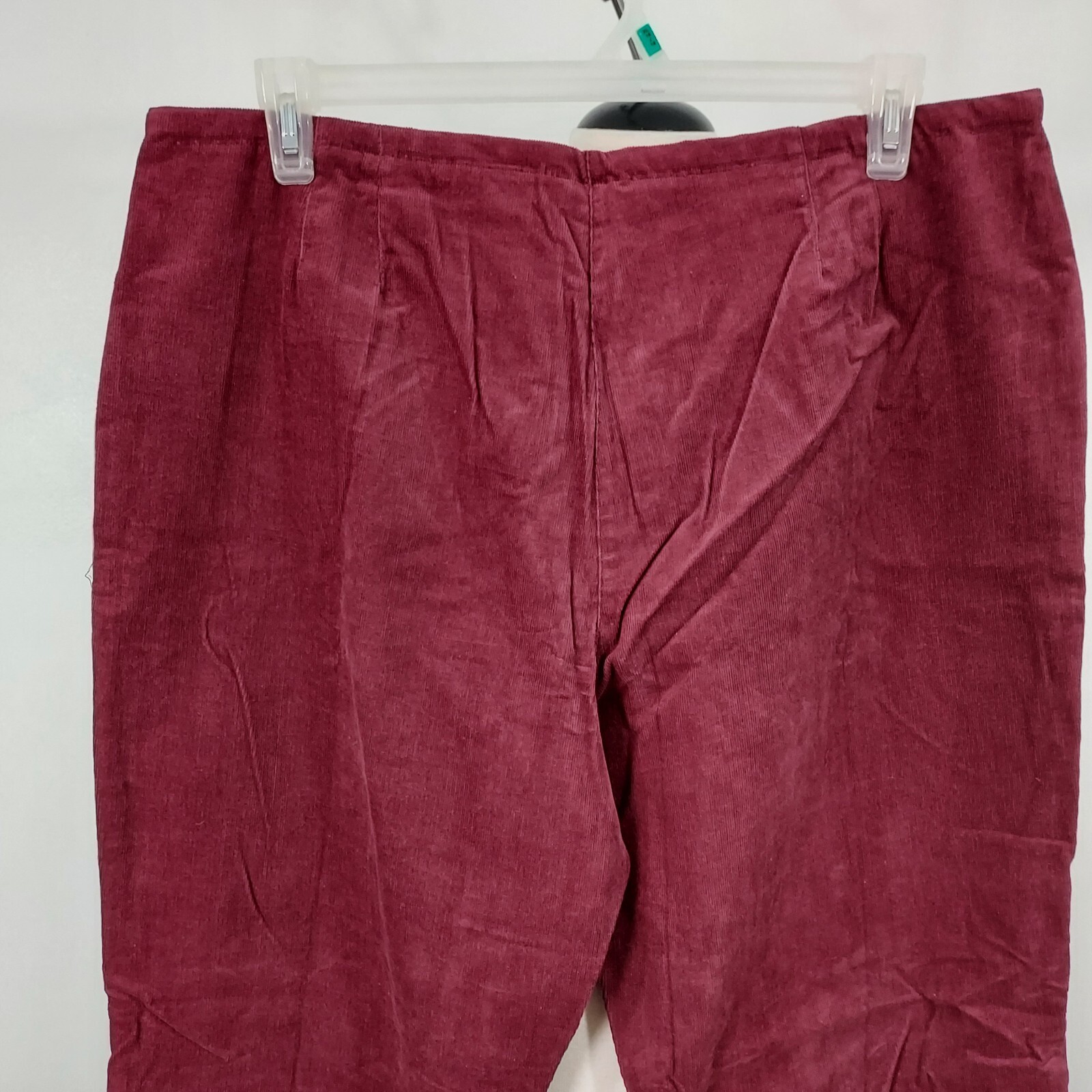 Blair Pants Burgundy Corduroy Stretch Women Size 20 Zipper Front Pockets 38×30