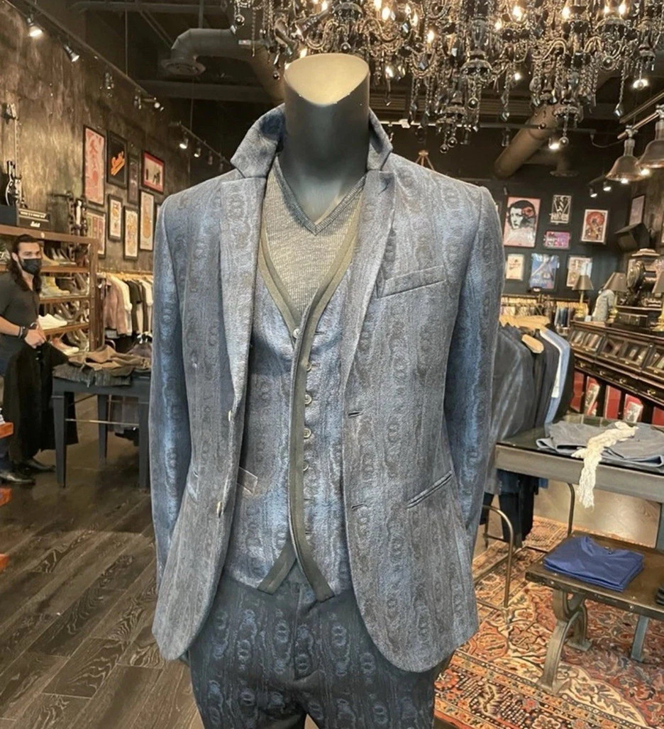 $1298 Brand New John Varvatos Collection Jacquard Blazer Jacket EU58X US48X