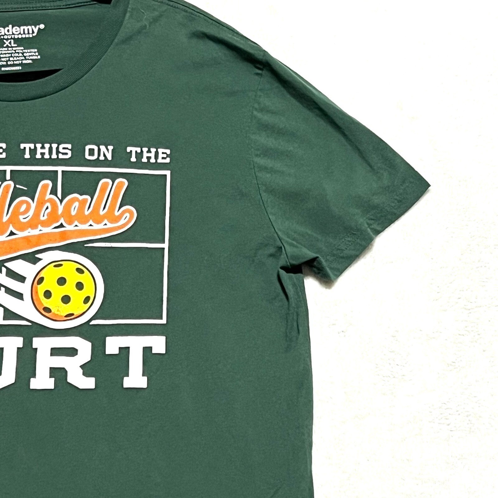 Academy Sports + Outdoors Pickleball T-Shirt Mens XL Green Settle This On Court