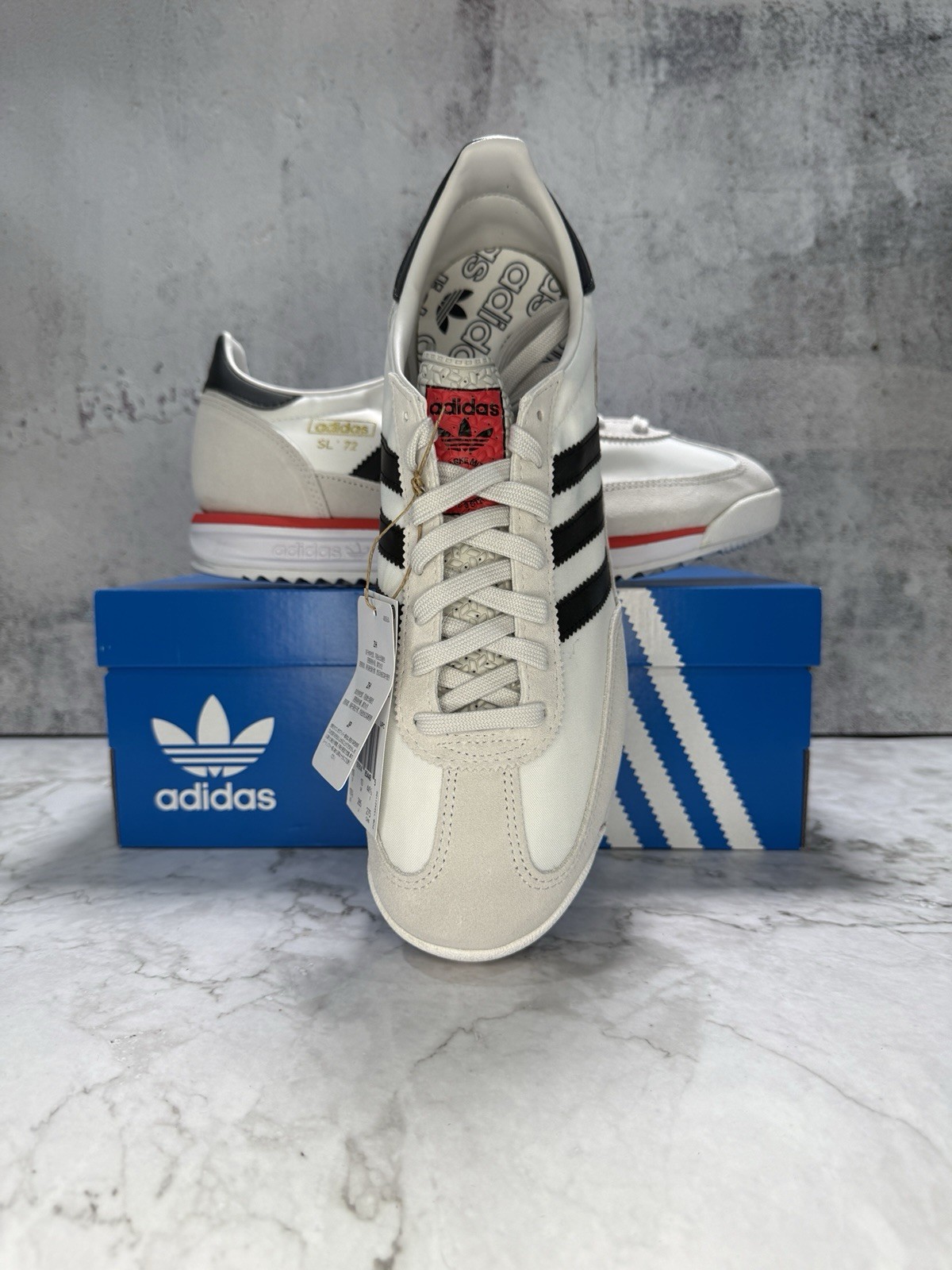 ~Adidas SL72 RS White Black Red Authentic | JS0746 | Men’s Size 10.5