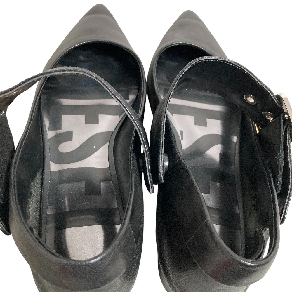 DIESEL pointed-toe flat pumps, size 37 (9.3 inches), black Women USED