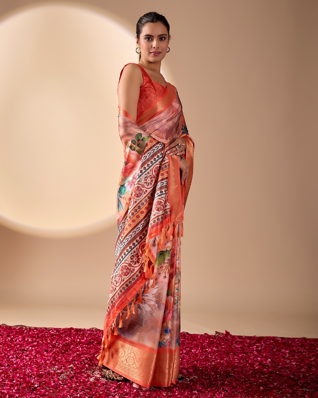Designer Bollywood Bridal Silk Saree Blouse South Indian Ethnic Ready Made