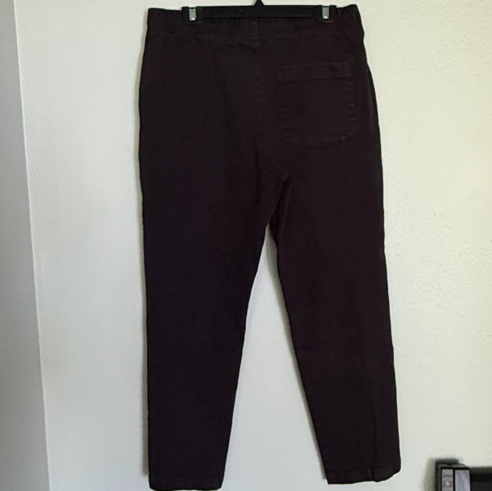 Everlane The Easy Pant Black Organic Cotton Drawstring Pull-On Pants Size M