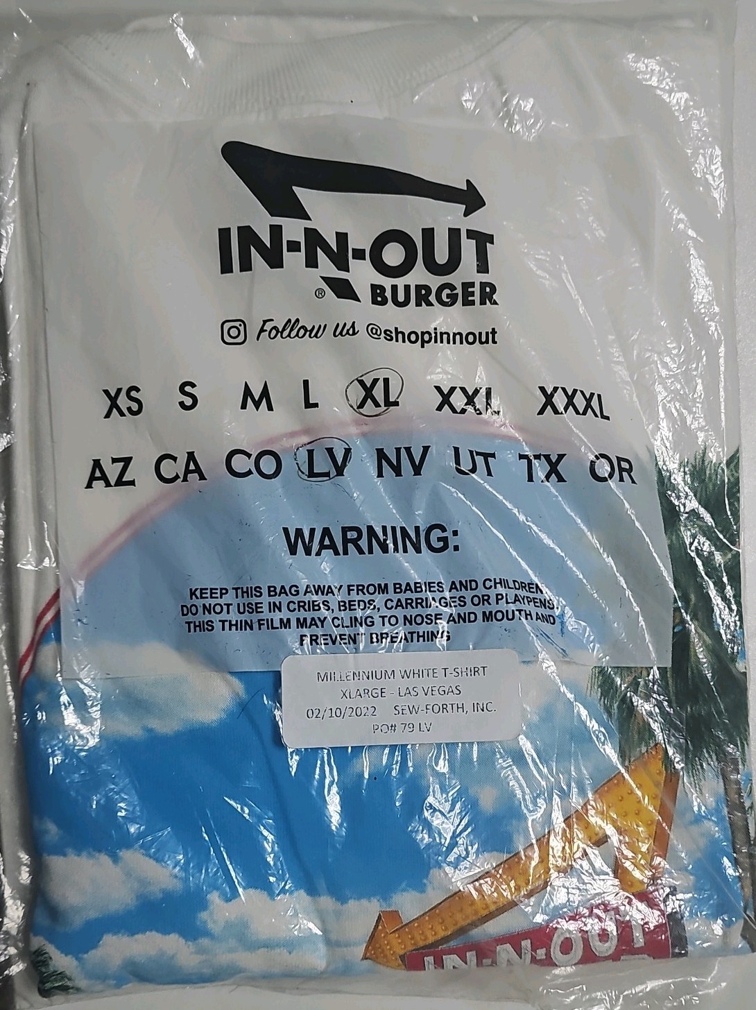Vintage In-N-Out Burger Shirt Mens XL White Car Scene Drive Thru Graphic Tee LV