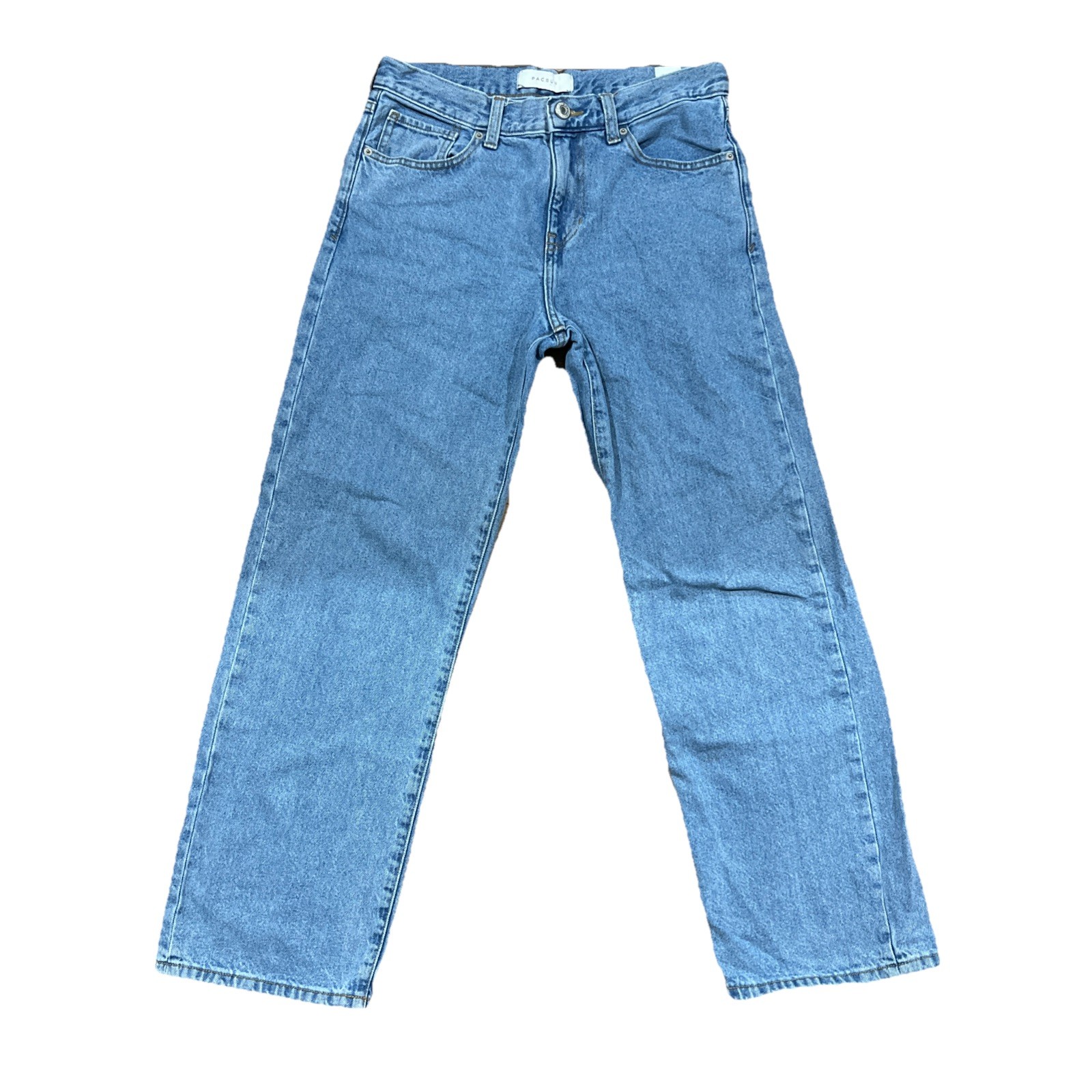 PacSun Baggy 28 X 30 Blue Denim Jeans Button Men/Women
