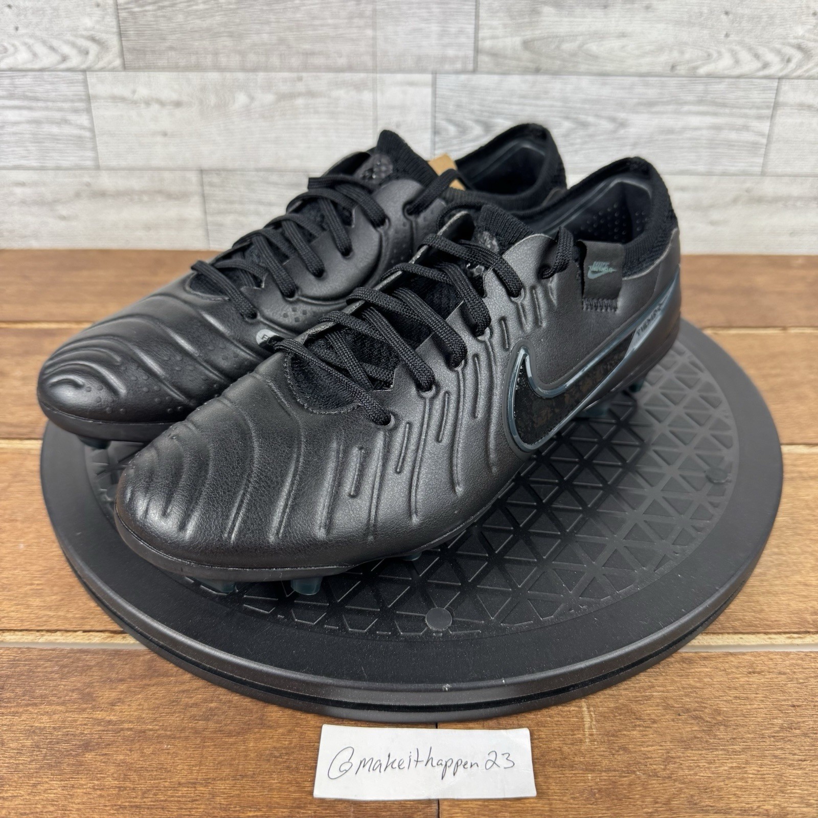 Nike Legend 10 Elite FG Soccer Black Deep Jungle DV4328-002 Men Size 5/Women 6.5