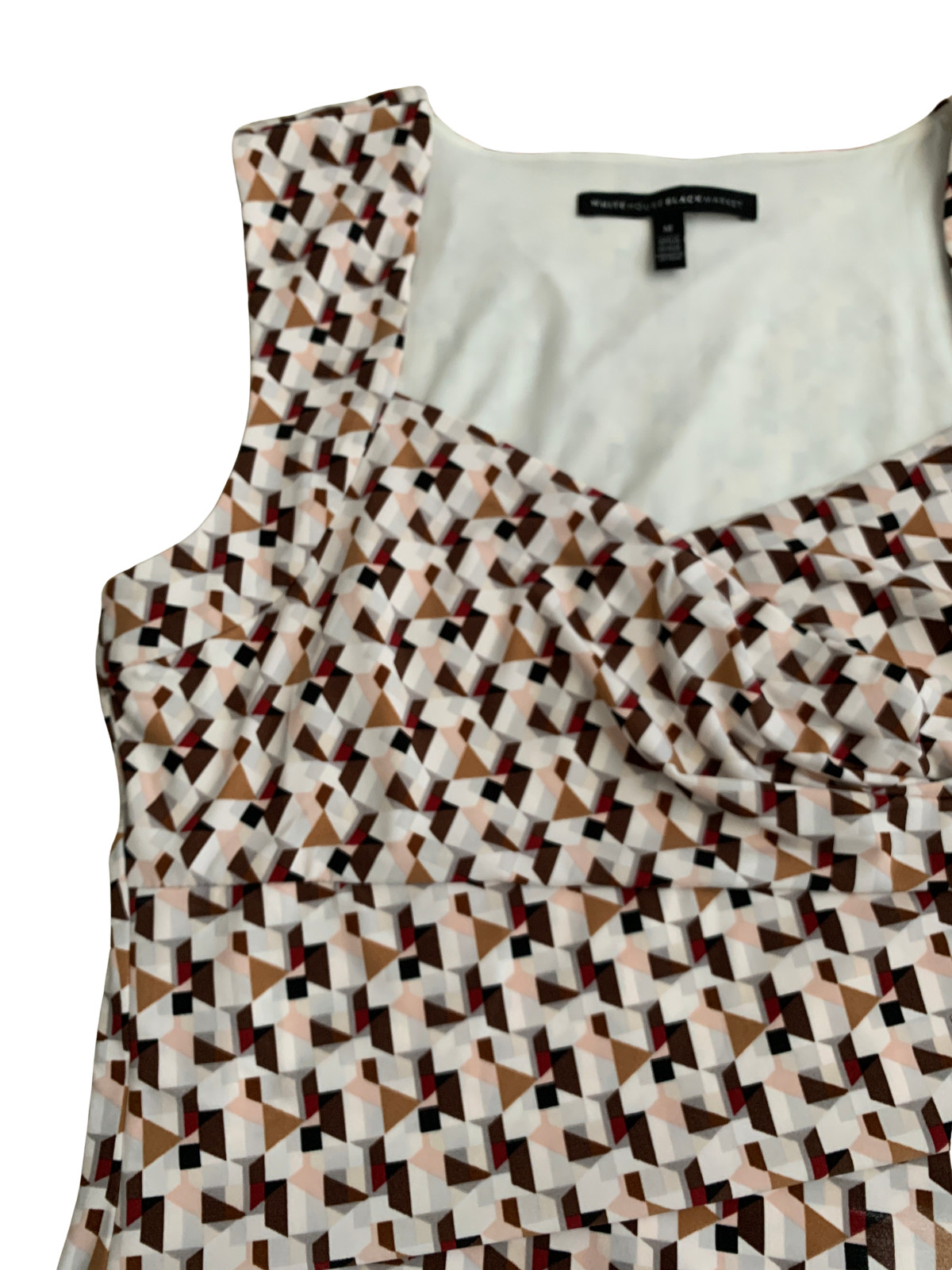 White House Black Market Medium Sleeveless Blouse Women’s Medium Geometric Print