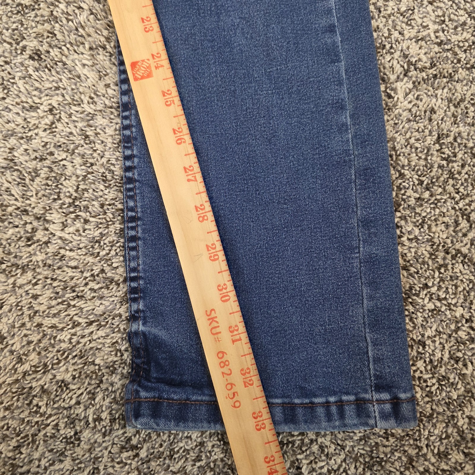 The Perfect Jeans Mens 33×34 (33×33) Slim Fit Blue Stretch Thigh Fade