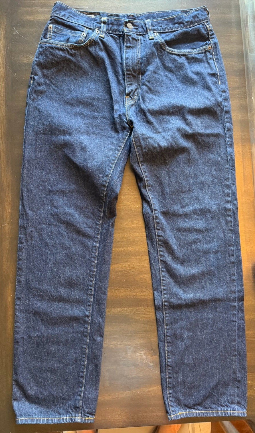 Levi’s 505 Regular Fit Jeans Men’s 34×32 Dark Wash Straight Leg EUC
