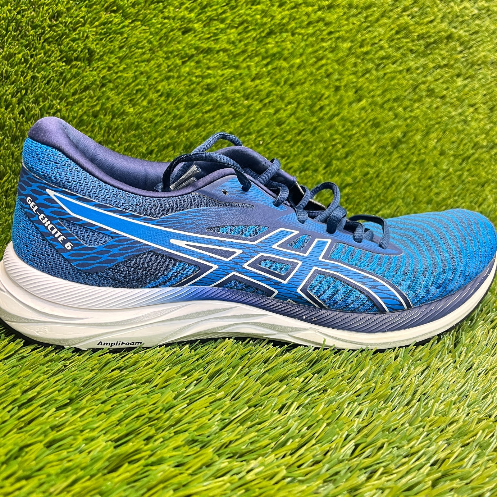 Asics Gel Excite 6 Mens Size 10 Navy Blue White Athletic Running Shoes Sneakers