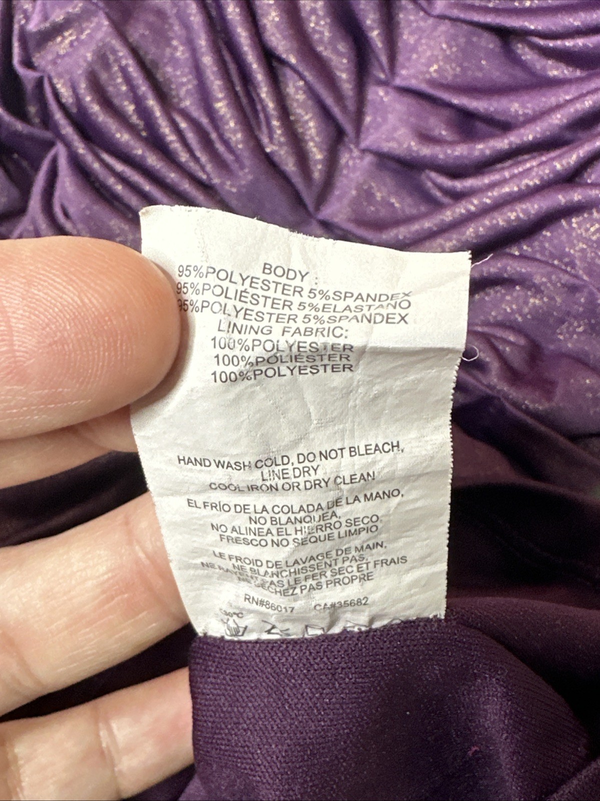 Bebe 2B Women’s XS Purple Spaghetti Straps Ruched Dress