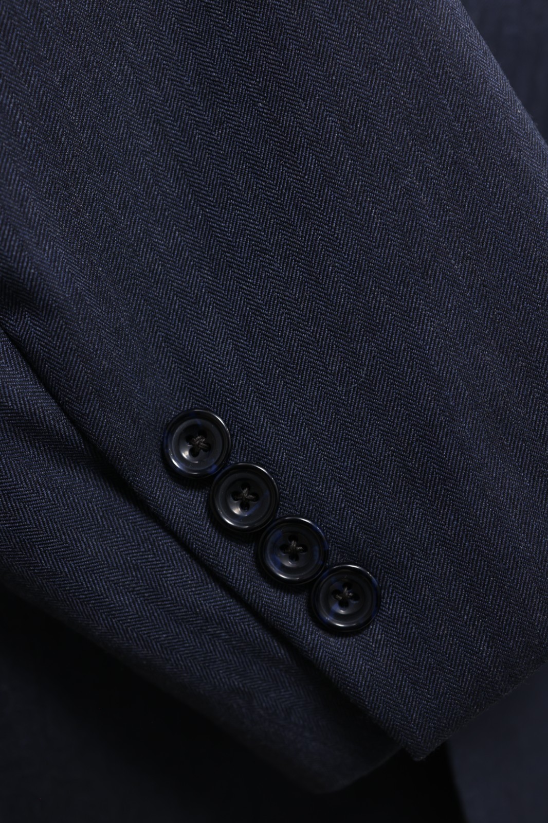 TOM JAMES CORPORATE IMAGE mens blue HERRINGBONE sport coat jacket blazer 44 L