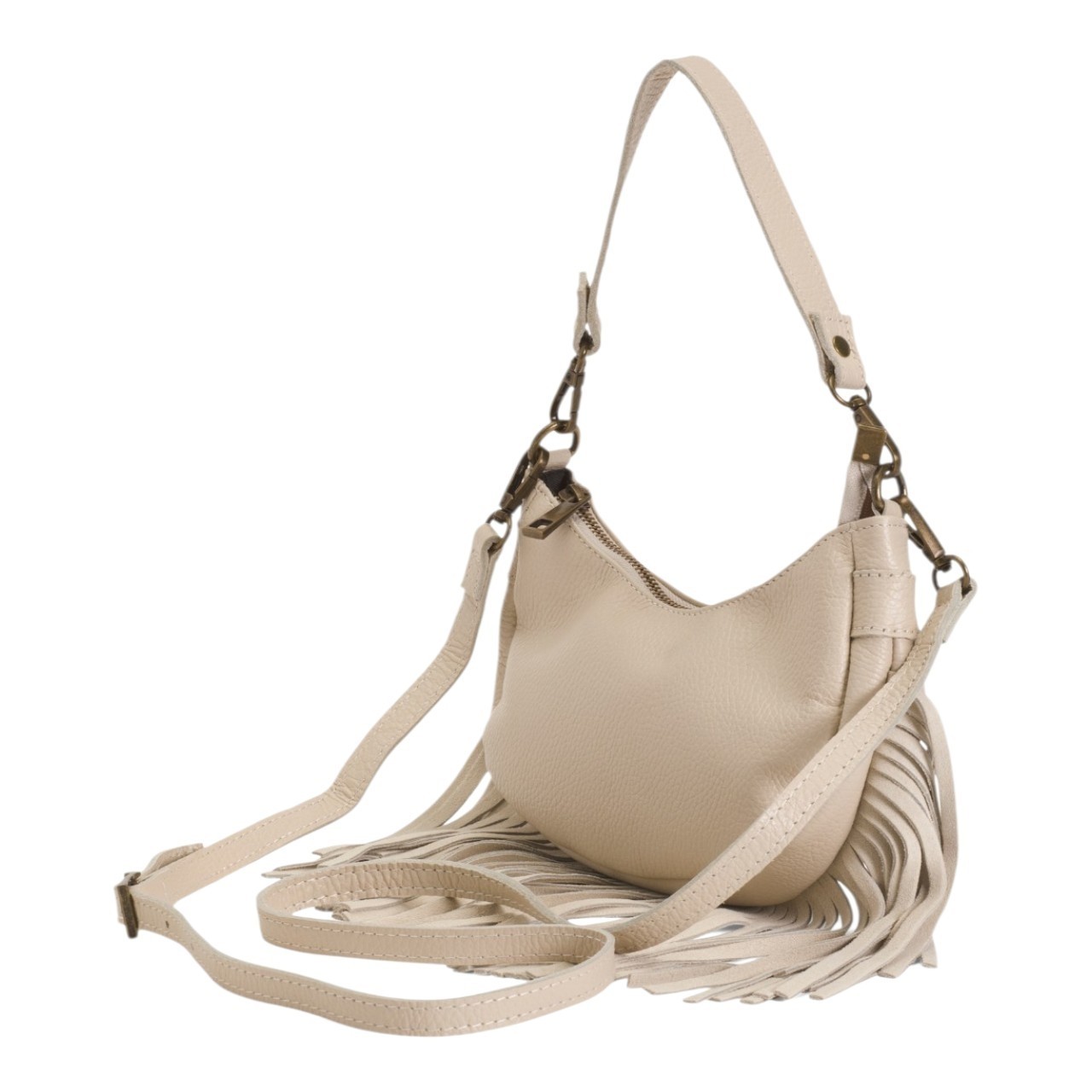NWT Marlon Italian Leather Purse w/ Fringe Festival Western Boho Crossbody Bag