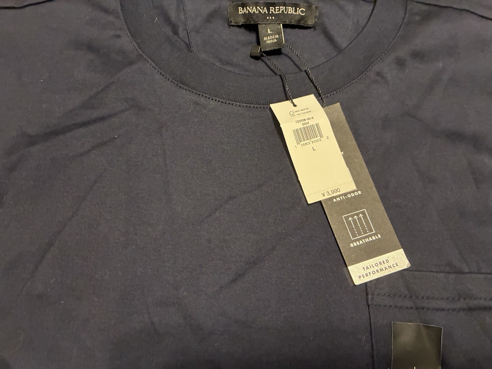 Banana Republic Pocket Tee / Navy Blue/Brand New With Tag/Large
