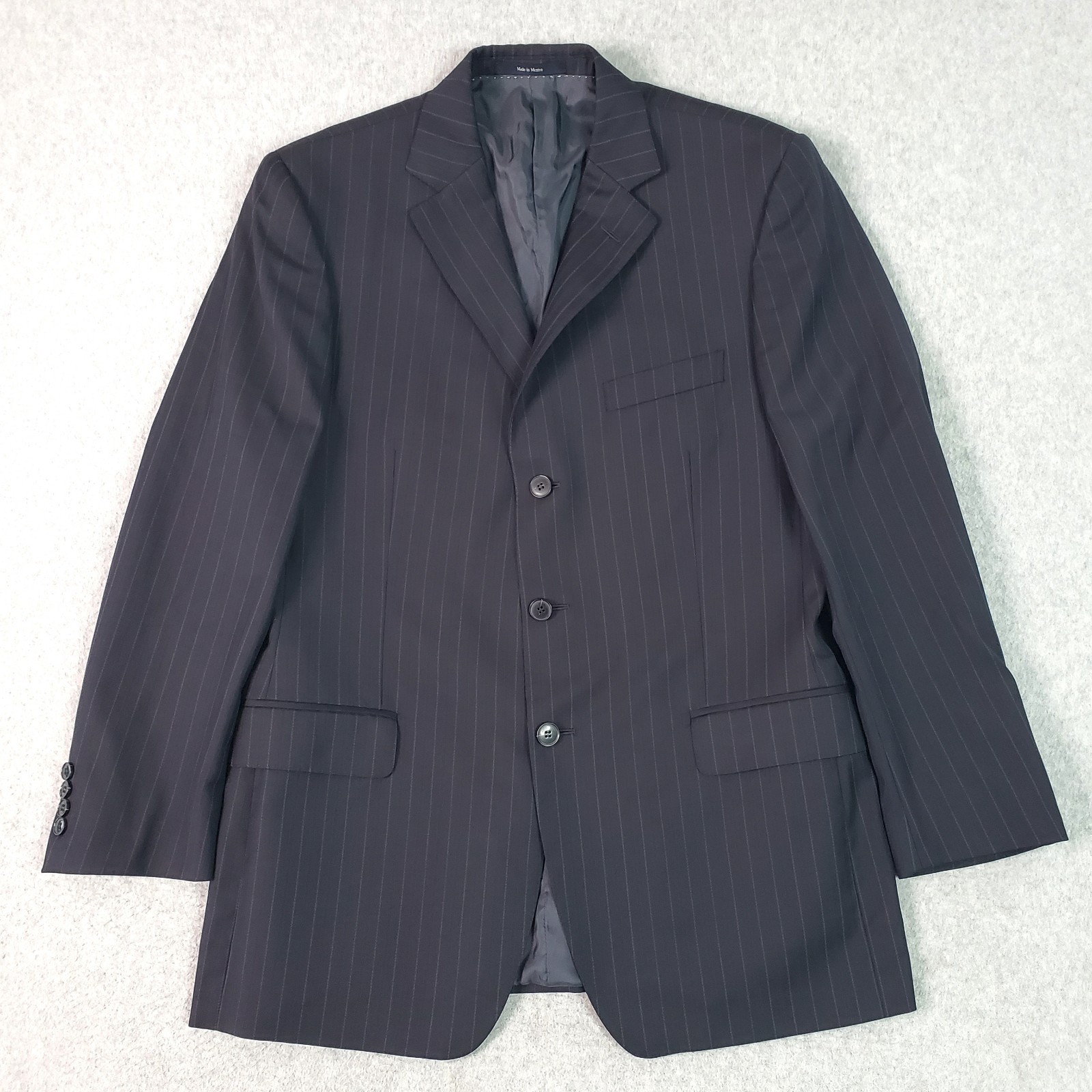 Ermenegildo Zegna Wool Suit Charcoal Pinstripe (IT 52R) Mens 42R US Pants 34X29
