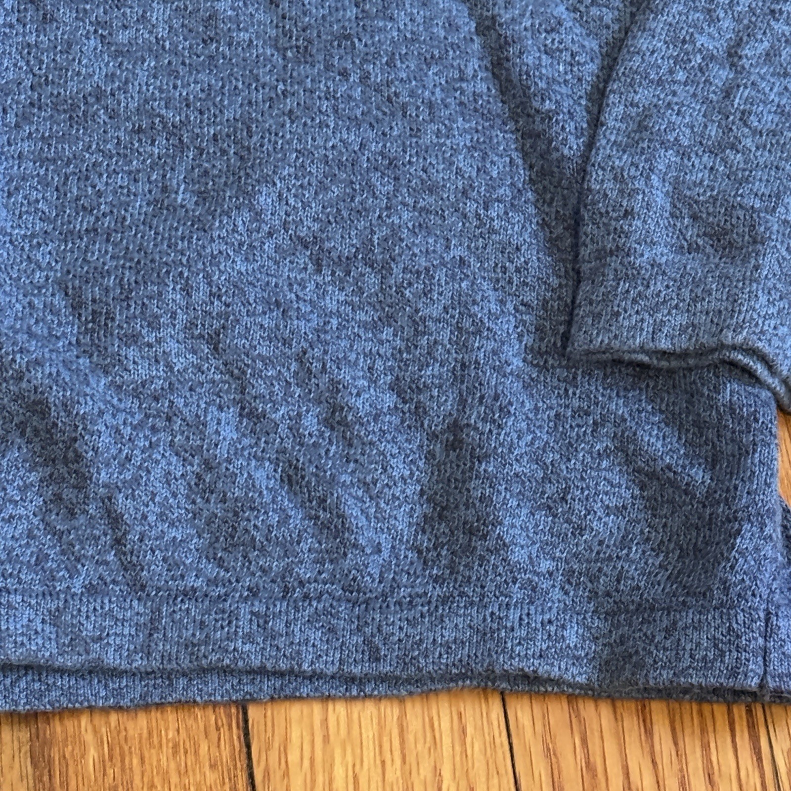 Zara Sweater Womens Medium Blue Crew Neck Ribbed Knit Pullover Top Neutral