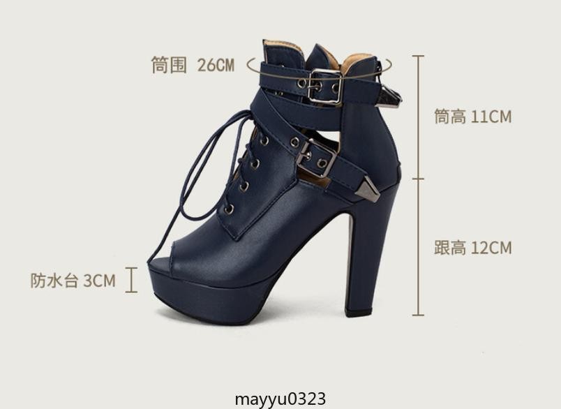 Women’s Platform Peep Toe Sandals Boots Roman High Heel Summer Shoes 48/49/50