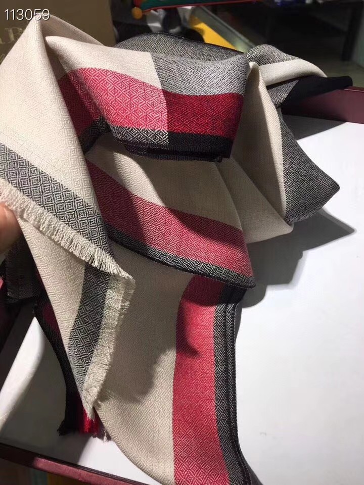 BURBERRY SCARF SHAWL AUTHENTIC 100% CASHMERE BEIGE BROWN BLACK CLASSIC LOGO