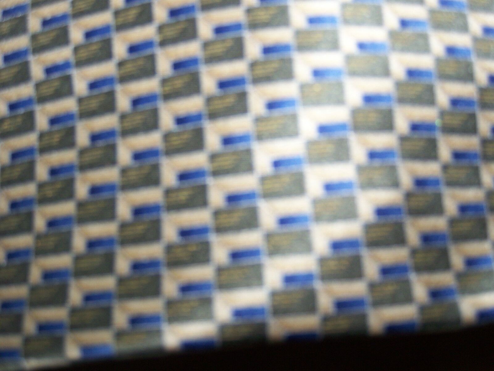 Tie Brown Blue Tan Geometric Design Dockers Silk 58 ” L 3 1/2 ” W