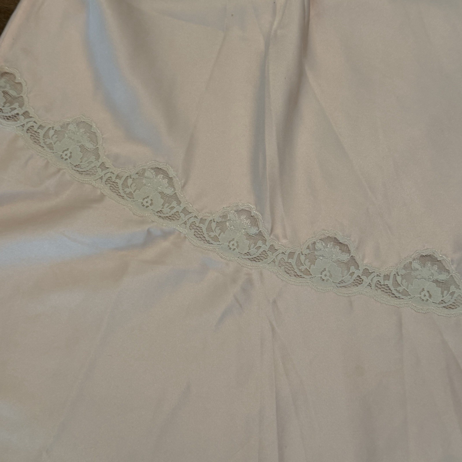 Vintage Sara Beth Night Gown Size Small Satin Lace Pink