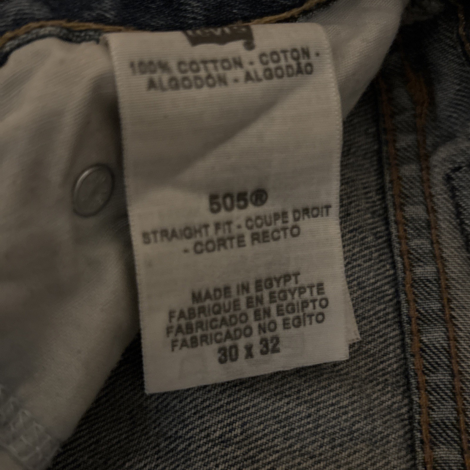 Levi’s 505 Straight Fit Jeans Mens 30×32 Light Blue Denim **READ**