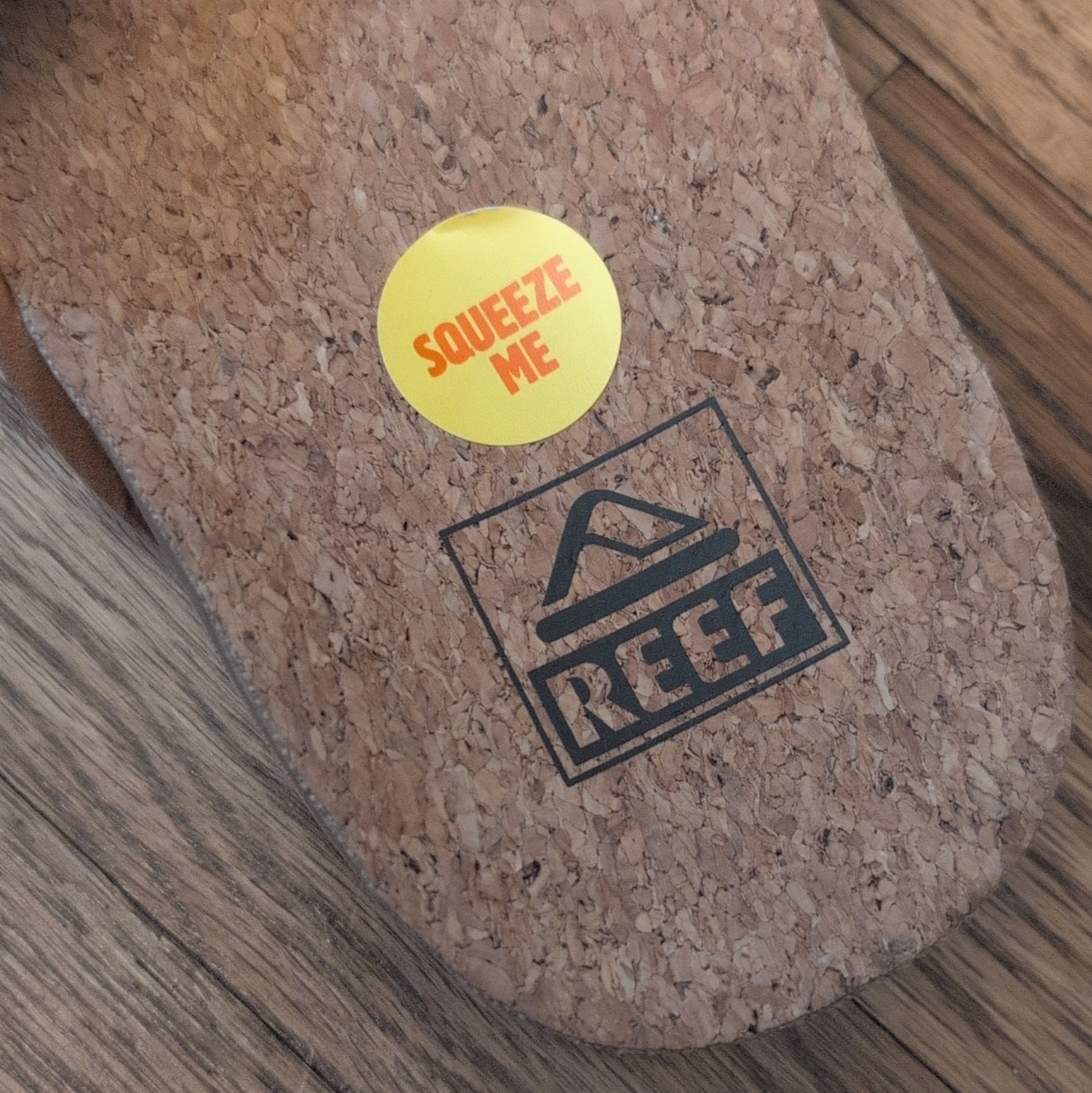 Reef Womens Brown Woven Bloom Slide Sandals Cork Insole US 9 NWT