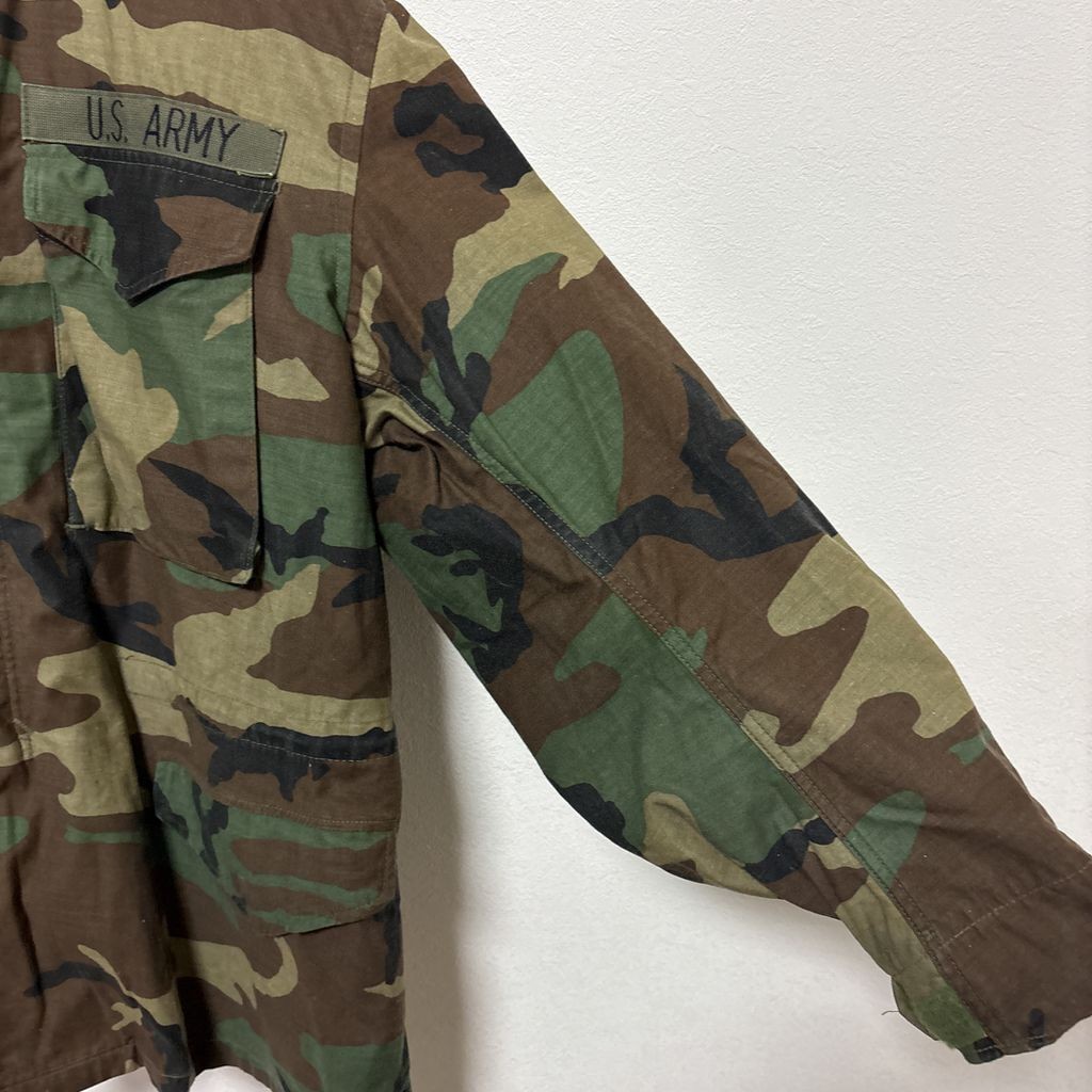 【US ARMY】 84年納入 米軍 実物 M-65 ウッドランドカモ フィールドジャケット S-3668