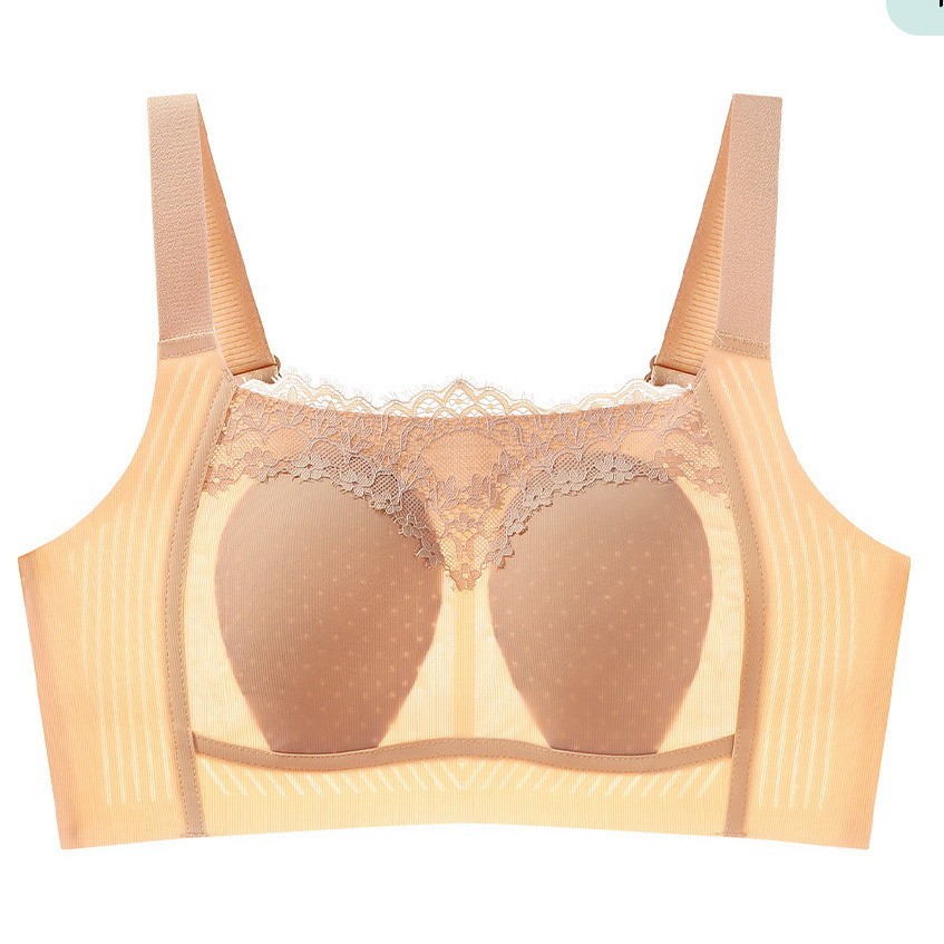 Women Bras Full coverage Seamless Ultra-thin Lace Vest Plus size Underwear 2861