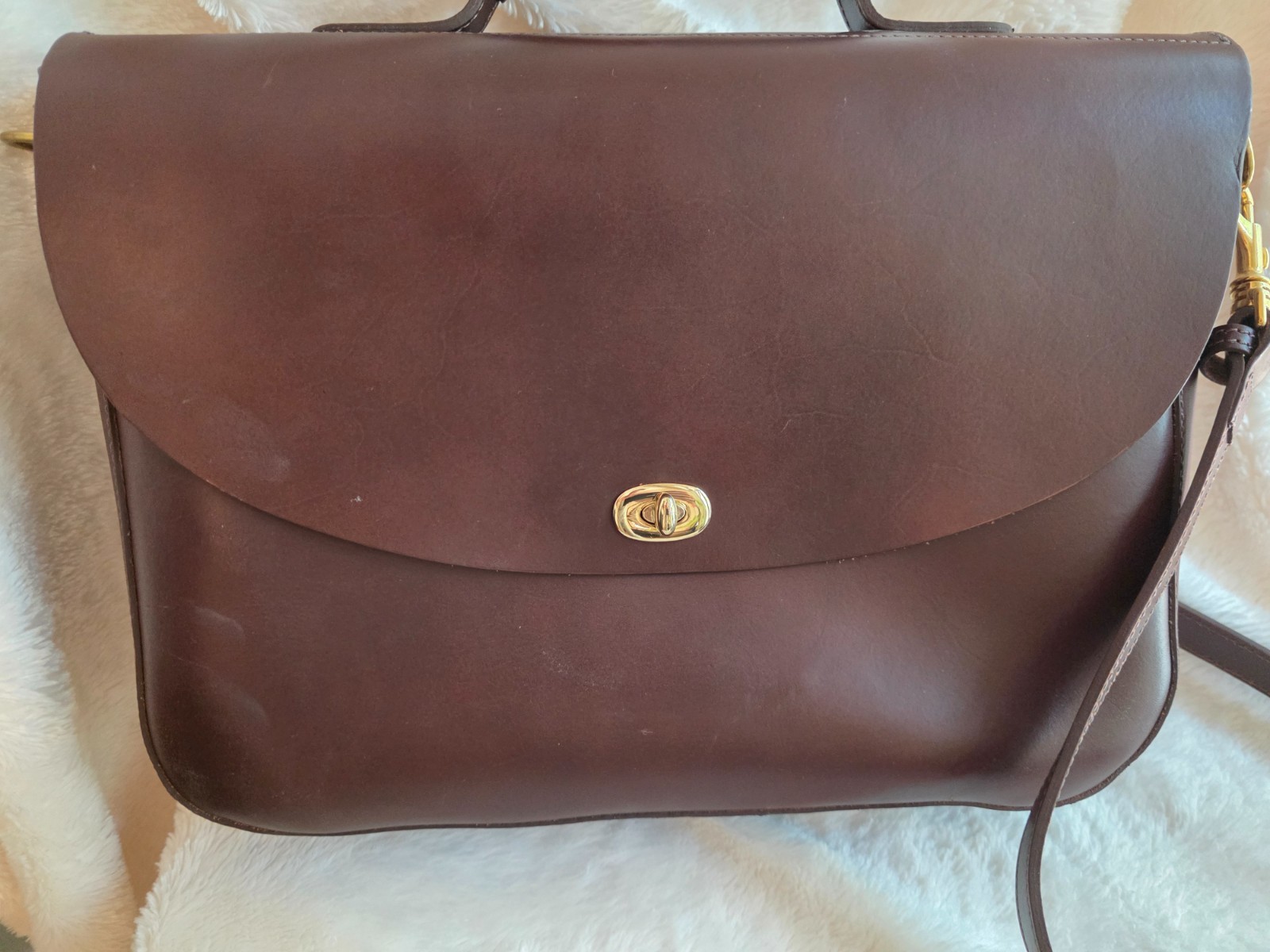 Tusting For Levenger English Leather Satchel Messenger Bag Made In England